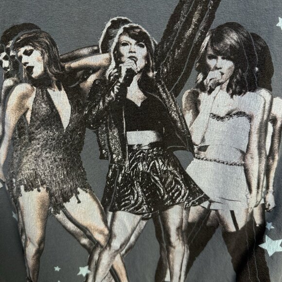 Taylor Swift The Eras Tour T Shirt Small 17x25 Gray Short Sleeve Tour - Picture 4 of 12